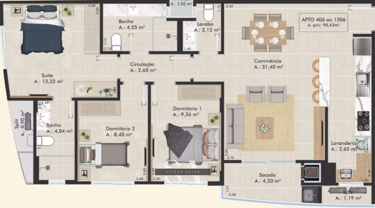 Apartamento, 3 quartos, 80 m² - Foto 4